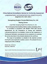 Certificado de acreditación de laboratorio
